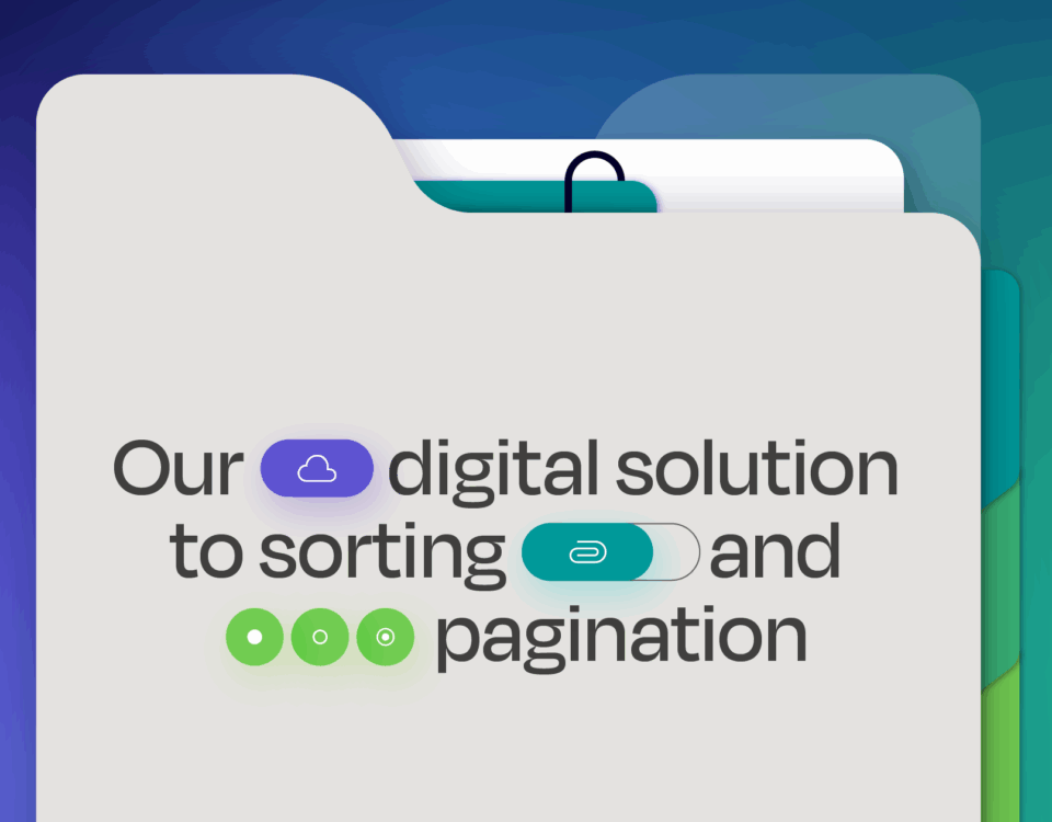 Our digital solution to sorting and pagination